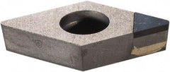 Kennametal - DCGW21.51 F Grade KD1400 Polycrystalline Diamond (PCD) Turning Insert - 55° Diamond, 1/4" Inscr Circle, 3/32" Thick, 1/64" Corner Radius - Apex Tool & Supply