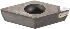 Kennametal - DPGW32.51 F Grade KD1400 Polycrystalline Diamond (PCD) Turning Insert - 55° Diamond, 3/8" Inscr Circle, 5/32" Thick, 1/64" Corner Radius - Apex Tool & Supply