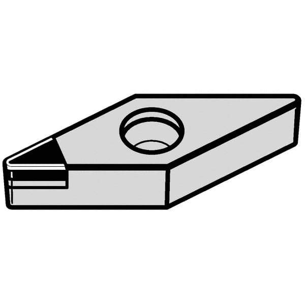 Kennametal - VBGW221 F Grade KD1425 Polycrystalline Diamond (PCD) Turning Insert - 35° Diamond, 1/4" Inscr Circle, 1/8" Thick, 1/64" Corner Radius - Apex Tool & Supply