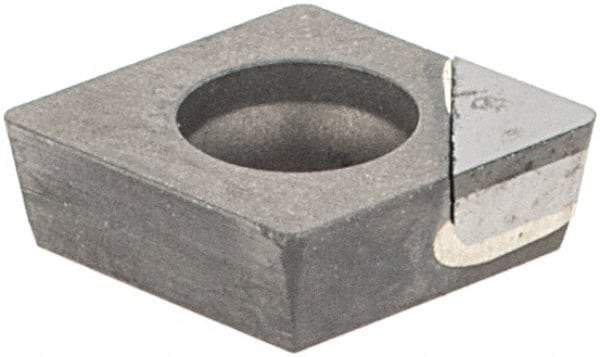 Kennametal - CPGW21.51 F Grade KD1425 Polycrystalline Diamond (PCD) Turning Insert - 80° Diamond, 1/4" Inscr Circle, 3/32" Thick, 1/64" Corner Radius - Apex Tool & Supply