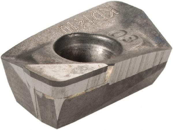 Kennametal - EC1008 Grade KD1410 PCD Milling Insert - Uncoated, 0.1476" Thick, 0.79mm Corner Radius - Apex Tool & Supply