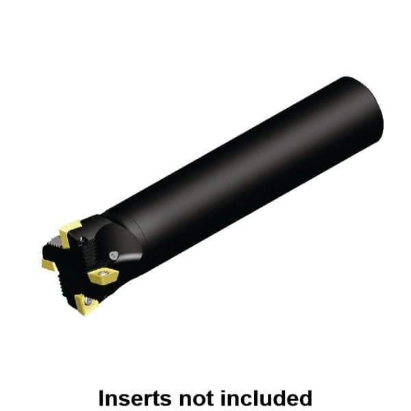 Kennametal - 1-1/4" Cut Diam, 0.433" Max Depth of Cut, 1" Shank Diam, Indexable Plunge End Mill - Straight Shank, SD.T 43.. Insert Style, KISZR Toolholder Style, Through Coolant - Apex Tool & Supply