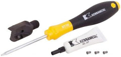 Kennametal - 3/4" Cut Diam, 1.1" OAL, Indexable Square Shoulder End Mill - M10 Modular Connection, 0° Lead Angle - Apex Tool & Supply
