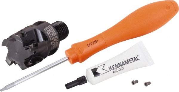 Kennametal - 1-1/4" Cut Diam, 1-1/2" OAL, Indexable Square Shoulder End Mill - M16 Modular Connection, 0° Lead Angle - Apex Tool & Supply