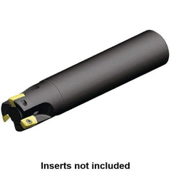 Kennametal - 25mm Cut Diam, 9.8mm Max Depth of Cut, 25mm Shank Diam, 200mm OAL, Indexable Square Shoulder End Mill - EC10.., EP10.. Inserts, Cylindrical Shank, 0° Lead Angle, Through Coolant - Apex Tool & Supply