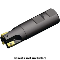 Kennametal - 1" Cut Diam, 10.03mm Max Depth of Cut, 3/4" Shank Diam, 83.31mm OAL, Indexable Square Shoulder Helical End Mill - EDCT 10T3.. Inserts, Weldon Shank, 0° Lead Angle, Through Coolant, Series Mill 1-10 - Apex Tool & Supply