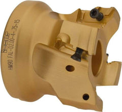 Iscar - 4 Inserts, 2" Cut Diam, 3/4" Arbor Diam, 17/32" Max Depth of Cut, Indexable Square-Shoulder Face Mill - 0/90° Lead Angle, 1-3/4" High, HM90 AXCR 1505 Insert Compatibility, Through Coolant, Series Helialu - Apex Tool & Supply