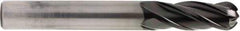 OSG - 1/32" Diam, 3/32" LOC, 4 Flute Solid Carbide Ball End Mill - Diamond Finish, Single End, 1-3/4" OAL, 1/8" Shank Diam, Spiral Flute - Apex Tool & Supply