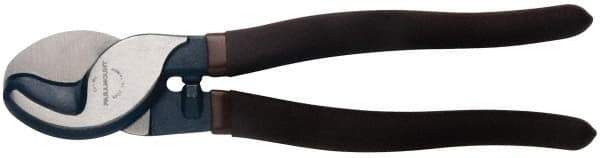 Paramount - 9-1/2" OAL, Cable Cutter - 1/2" Jaw Length x 3/8" Jaw Width, Oval/Curved Head, Plastic Dipped Handle - Apex Tool & Supply