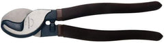 Paramount - 9-1/2" OAL, Cable Cutter - 1/2" Jaw Length x 3/8" Jaw Width, Oval/Curved Head, Plastic Dipped Handle - Apex Tool & Supply
