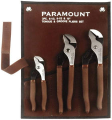 Paramount - 3 Piece Tongue & Groove Plier Set - Comes in Canvas Roll - Apex Tool & Supply