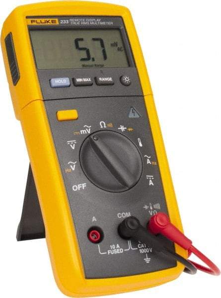 Fluke - 233, CAT IV, CAT III, 1,000 VAC/VDC, Digital True RMS Auto Ranging Manual Ranging Multimeter - 40 mOhm, Measures Voltage, Capacitance, Current, Resistance - Apex Tool & Supply