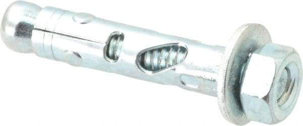 Powers Fasteners - 5/16" Diam, 5/16" Drill, 1-1/2" OAL, 1/2" Min Embedment Sleeve Concrete Anchor - 1018 Steel, Hex Nut Head, Hex Drive - Apex Tool & Supply
