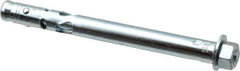 Powers Fasteners - 1/2" Diam, 1/2" Drill, 5-1/4" OAL, 1-1/4" Min Embedment Sleeve Concrete Anchor - 1018 Steel, Hex Nut Head, Hex Drive - Apex Tool & Supply
