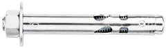 Powers Fasteners - 3/4" Diam, 3/4" Drill, 8-1/4" OAL, Sleeve Concrete Anchor - 1018 Steel, Hex Nut Head, Hex Drive - Apex Tool & Supply