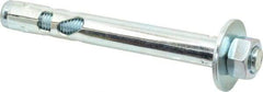 Powers Fasteners - 3/4" Diam, 3/4" Drill, 6-1/4" OAL, Sleeve Concrete Anchor - 1018 Steel, Hex Nut Head, Hex Drive - Apex Tool & Supply
