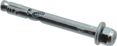 Powers Fasteners - 1/4" Diam, 1/4" Drill, 2-1/4" OAL, Sleeve Concrete Anchor - 1018 Steel, Acorn Nut Head, Hex Drive - Apex Tool & Supply