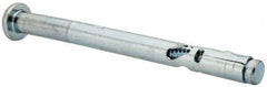 Powers Fasteners - 1/4" Diam, 1/4" Drill, 2-3/4" OAL, Sleeve Concrete Anchor - 1018 Steel, Round Head, Combination Slotted/Phillips Drive - Apex Tool & Supply