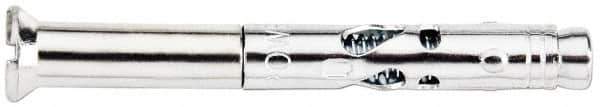Powers Fasteners - 3/8" Diam, 3/8" Drill, 2-3/4" OAL, Sleeve Concrete Anchor - 1018 Steel, Flat Head, Combination Slotted/Phillips Drive - Apex Tool & Supply