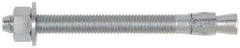 Powers Fasteners - 5/8" Diam, 5/8" Drill, 10" OAL, 2" Min Embedment Wedge Expansion Concrete Anchor - 1018 Steel, Zinc-Plated Finish, Hex Nut Head, Hex Drive, 8" Thread Length - Apex Tool & Supply