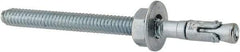 Powers Fasteners - 1/4" Diam, 1/4" Drill, 3-1/4" OAL, Wedge Expansion Concrete Anchor - 1018 Steel, Zinc-Plated Finish, Hex Nut Head, Hex Drive, 2-1/4" Thread Length - Apex Tool & Supply