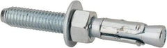Powers Fasteners - 3/8" Diam, 3/8" Drill, 3" OAL, Wedge Expansion Concrete Anchor - 1018 Steel, Zinc-Plated Finish, Hex Nut Head, Hex Drive, 1-5/8" Thread Length - Apex Tool & Supply