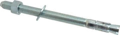 Powers Fasteners - 3/4" Diam, 3/4" Drill, 10" OAL, 1-1/2" Min Embedment Wedge Expansion Concrete Anchor - 1018 Steel, Zinc-Plated Finish, Hex Nut Head, Hex Drive, 7-1/2" Thread Length - Apex Tool & Supply