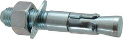 Powers Fasteners - 1" Diam, 1" Drill, 6" OAL, 1" Min Embedment Wedge Expansion Concrete Anchor - 1018 Steel, Zinc-Plated Finish, Hex Nut Head, Hex Drive, 2-3/8" Thread Length - Apex Tool & Supply