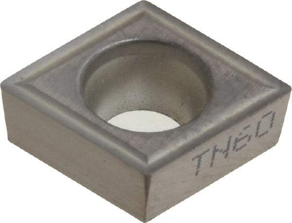 Kyocera - CCGT32.51 Grade TN60 Cermet Turning Insert - TiCN/NbC Finish, 80° Diamond, 3/8" Inscr Circle, 5/32" Thick, 1/64" Corner Radius - Apex Tool & Supply