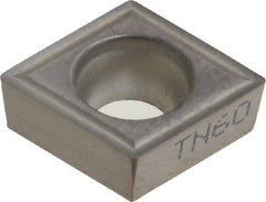 Kyocera - CCGT32.51 Grade TN60 Cermet Turning Insert - TiCN/NbC Finish, 80° Diamond, 3/8" Inscr Circle, 5/32" Thick, 1/64" Corner Radius - Apex Tool & Supply