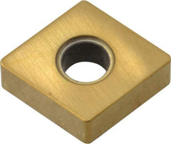 Kyocera - CNGA432 T00625AA Grade A66N Ceramic Turning Insert - Al2O3/TiC/TiN Finish, 80° Diamond, 1/2" Inscr Circle, 3/16" Thick, 1/32" Corner Radius - Apex Tool & Supply