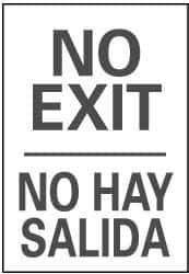 NMC - No Exit, Plastic Exit Sign - 14" Wide x 20" High, English/Spanish - Apex Tool & Supply
