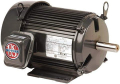 US Motors - 2 Max hp, 1,725 Max RPM, Three Polyphase Electric AC DC Motor - 208-230/460 V Input, Single Phase, 56HZ Frame, 5/8" Shaft Diam, Rigid Mount, TEFC Enclosure - Apex Tool & Supply