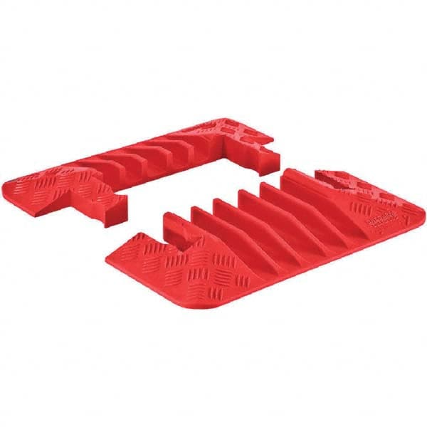 Checkers - On Floor Cable Covers Cover Material: Polyurethane Number of Channels: 5 - Apex Tool & Supply