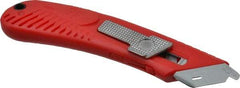 PHC - Springback Safety Cutter - 1-11/16" Steel Blade, Red ABS Handle, 1 Blade Included - Apex Tool & Supply