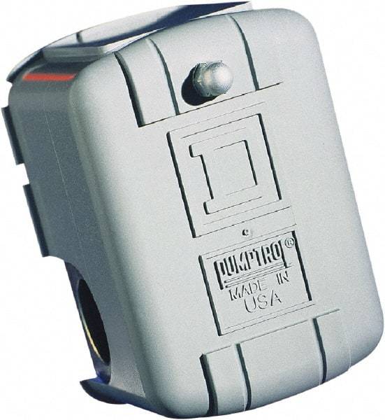 Square D - 1 and 3R NEMA Rated, 20 to 40 psi, Electromechanical Pressure and Level Switch - Adjustable Pressure, 575 VAC, L1-T1, L2-T2 Terminal, For Use with Square D Pumptrol - Apex Tool & Supply