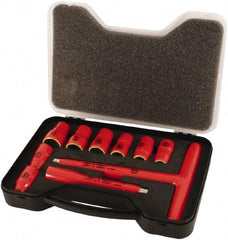 Wiha - 11 Piece 1/4" Drive Socket Set - 6 Points, 3/16" to 9/16" Range, Inch Measurement Standard - Apex Tool & Supply