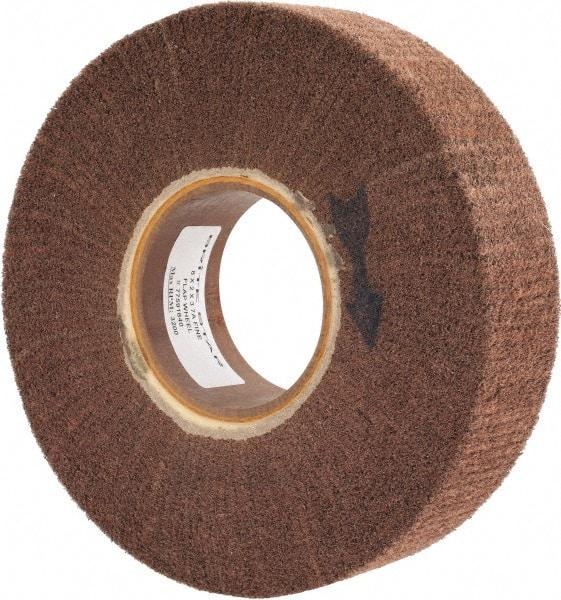 Brite Star - 8" Diam 180 Grit Aluminum Oxide Unmounted Flap Wheel - 3" Hole, 2" Wide, Density 7, Coated, Grade Fine, 3,200 Max RPM - Apex Tool & Supply