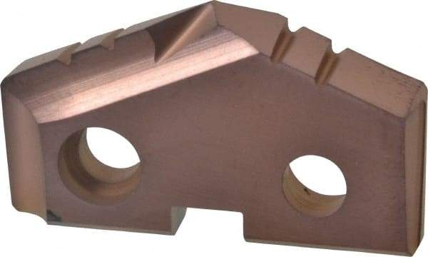 Allied Machine and Engineering - 1-3/32" Diam x 3/16" Thick, Seat Code 2, 132° Included Angle Spade Drill Insert - AM200 Coated, Cobalt, Grade Super Cobalt, Series GEN2 T-A - Apex Tool & Supply