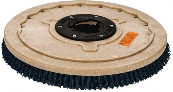 PRO-SOURCE - 20" Diam Scrubbing Brush - 20" Machine, 1-1/2" Trim Length, Blue Pad, Silicone Carbide & Nylon - Apex Tool & Supply