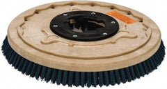 PRO-SOURCE - 17" Diam Scrubbing Brush - 15" Machine, 1-1/2" Trim Length, Blue Pad, Silicone Carbide & Nylon - Apex Tool & Supply