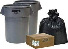 Rubbermaid - 44 Gal Gray Round Trash Can - Polyethylene - Apex Tool & Supply