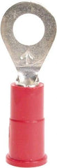 3M - 22-18 AWG Partially Insulated Crimp Connection Circular Ring Terminal - #10 Stud, 0.93" OAL x 0.31" Wide, Copper Contact - Apex Tool & Supply