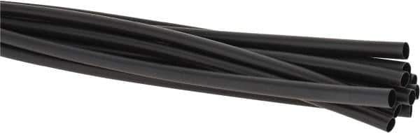 3M - 48" Long, 2:1, Polyolefin Heat Shrink Electrical Tubing - Black - Apex Tool & Supply