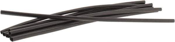 3M - 6" Long, 2:1, Polyolefin Heat Shrink Electrical Tubing - Black - Apex Tool & Supply