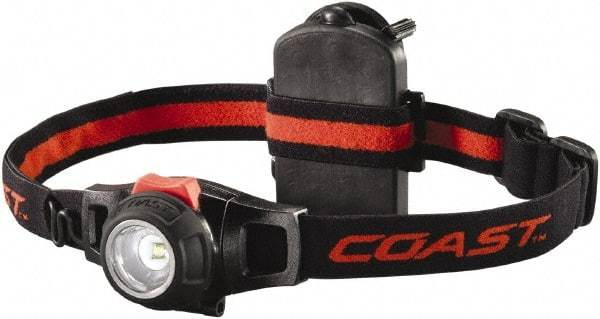Coast Cutlery - White LED Bulb, 285 Lumens, Hands-free Flashlight - Black Plastic Body, 3 AAA Alkaline Batteries Included - Apex Tool & Supply