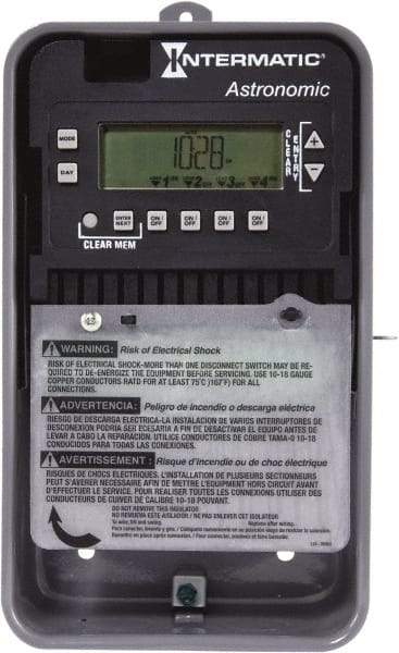 Intermatic - Astronomical Indoor/Outdoor Digital Electronic Timer Switch - 56 On/Off per wk, 120/208/240/277 VAC, 50/60 Hz, - Apex Tool & Supply