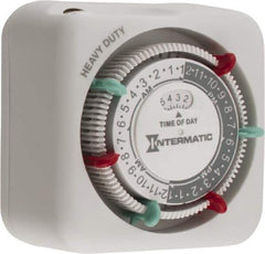 Intermatic - 30 hr Indoor Analog Electrical Timer - 3 On/OF per Day, 125 VAC, 60 Hz, - Apex Tool & Supply