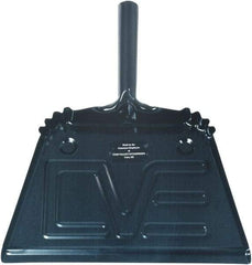 Ability One - 13" Wide Handheld Dustpan - Steel Body, 4" Handle, Black - Apex Tool & Supply