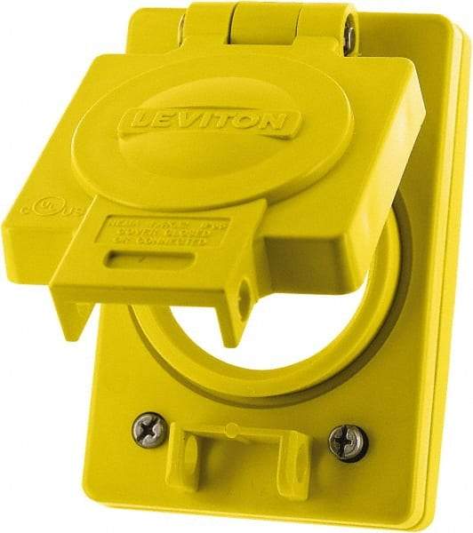 Leviton - 1 Gang, (0) Knockouts, PVC Rectangle Floor Box - Apex Tool & Supply